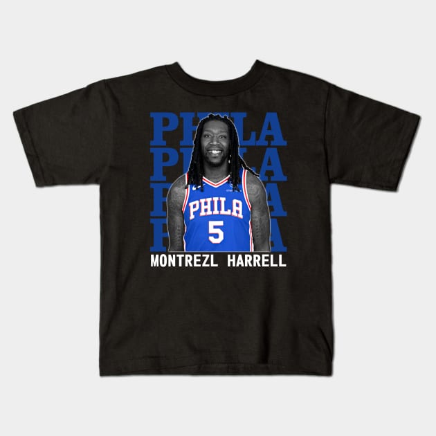 Philadelphia 76ers Montrezl Harrell Kids T-Shirt by Thejockandnerd